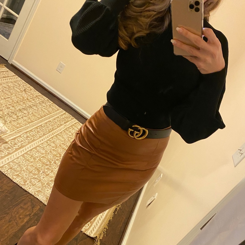 PU Leather Skirt